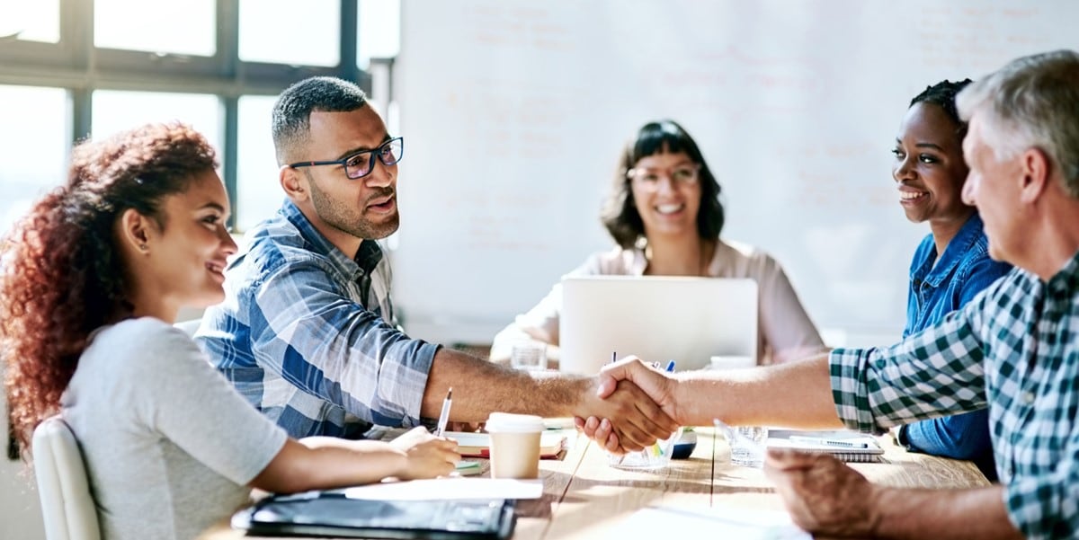 group of people in a meeting