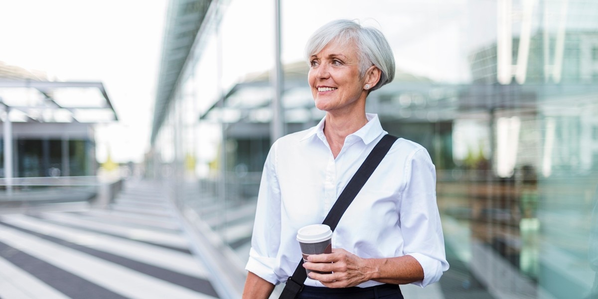 traveler with coffee cup
