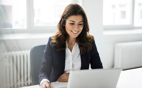 woman at desk