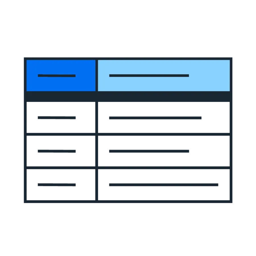 data table