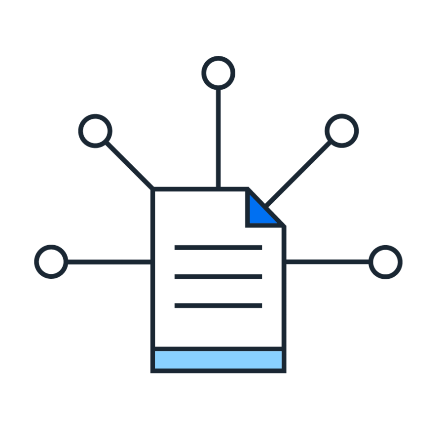document with connectors